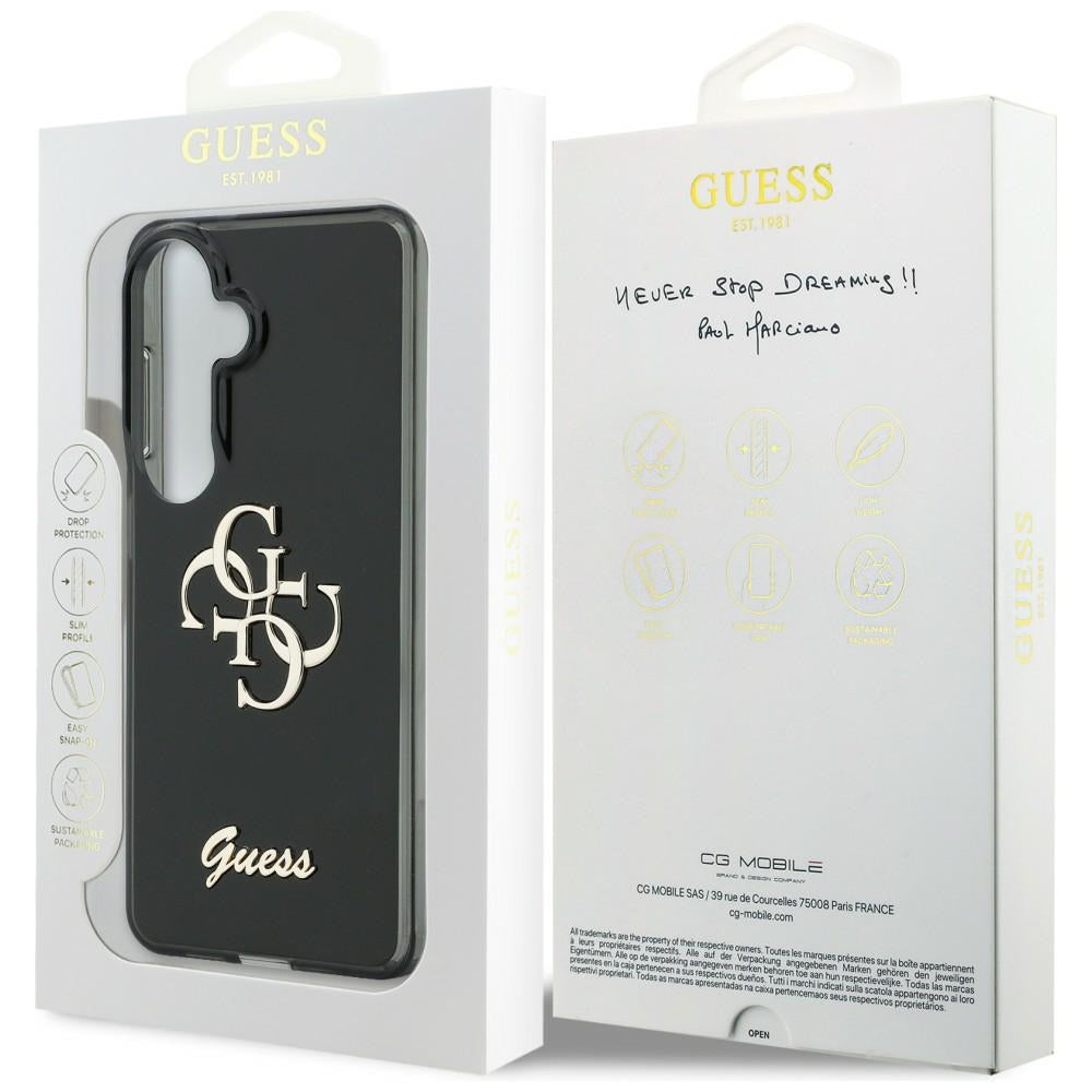 Suojakotelo Samsung Galaxy S26 S942:lle, Guess, IML Big Metal 4G Script, Musta
