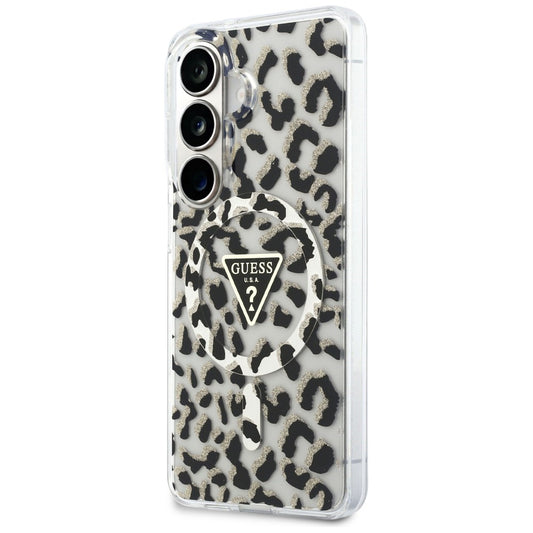 MagSafe-kotelo Samsung Galaxy S26 S942:lle, Guess, IML Leopard -kuosi, Musta