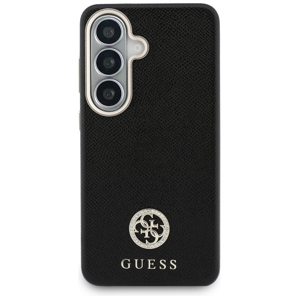 Case for Samsung Galaxy S26 S942, Guess, Rhinestone Round Logo, Black