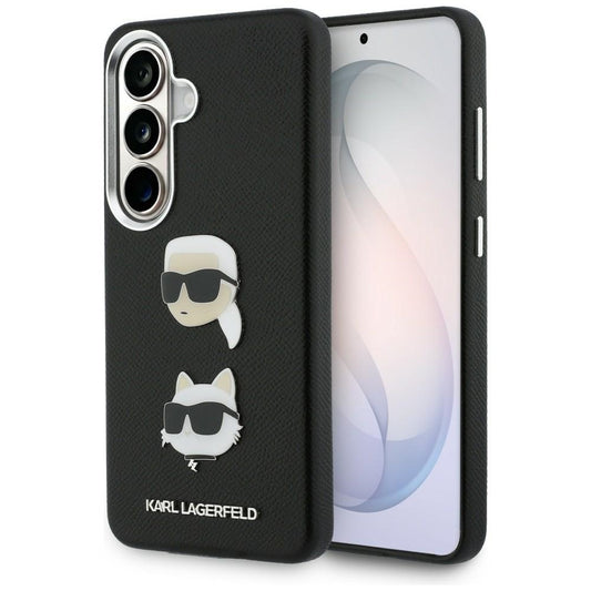 Suojakotelo Samsung Galaxy S26 S942:lle, Karl Lagerfeld, Saffiano Karl & Choupette's Head Pin, Musta