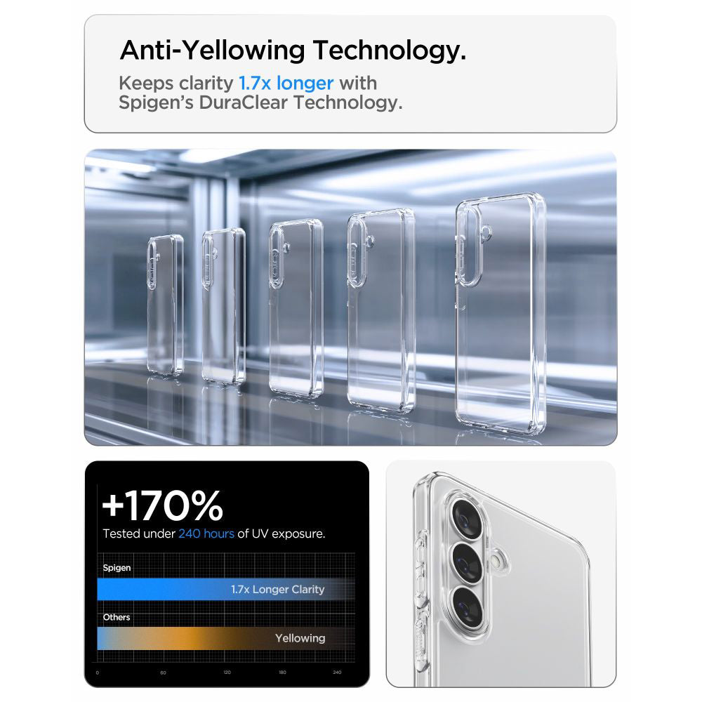 Kotelo Samsung Galaxy S26 S942:lle, Spigen, Ultra Hybrid, Läpinäkyvä ACS10732