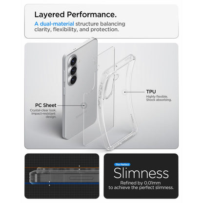 Kotelo Samsung Galaxy S26 S942:lle, Spigen, Ultra Hybrid, Läpinäkyvä ACS10732