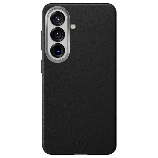 Kotelo Samsung Galaxy S26 S942:lle, UNIQ, Lyden Leatherette, Musta