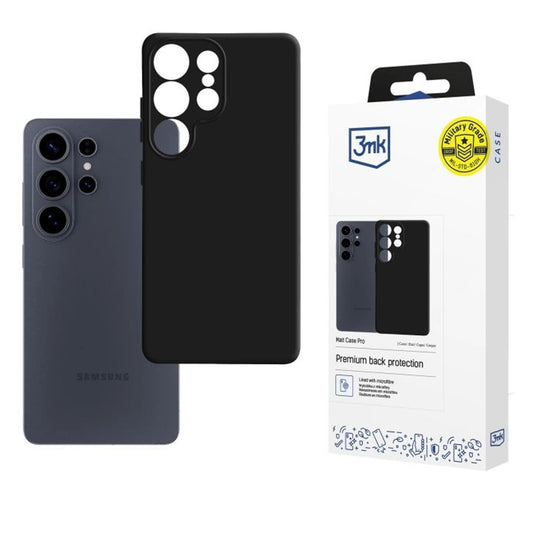 Suojakotelo Samsung Galaxy S26 Ultra, 3MK, Pro, Matta Musta
