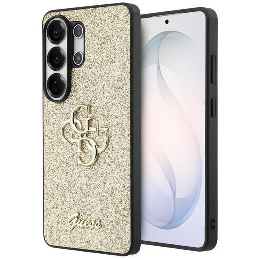 Kotelo Samsung Galaxy S26 Ultra S948:lle, Guess, Fixed Glitter Big 4G Metal Frame, Kultainen