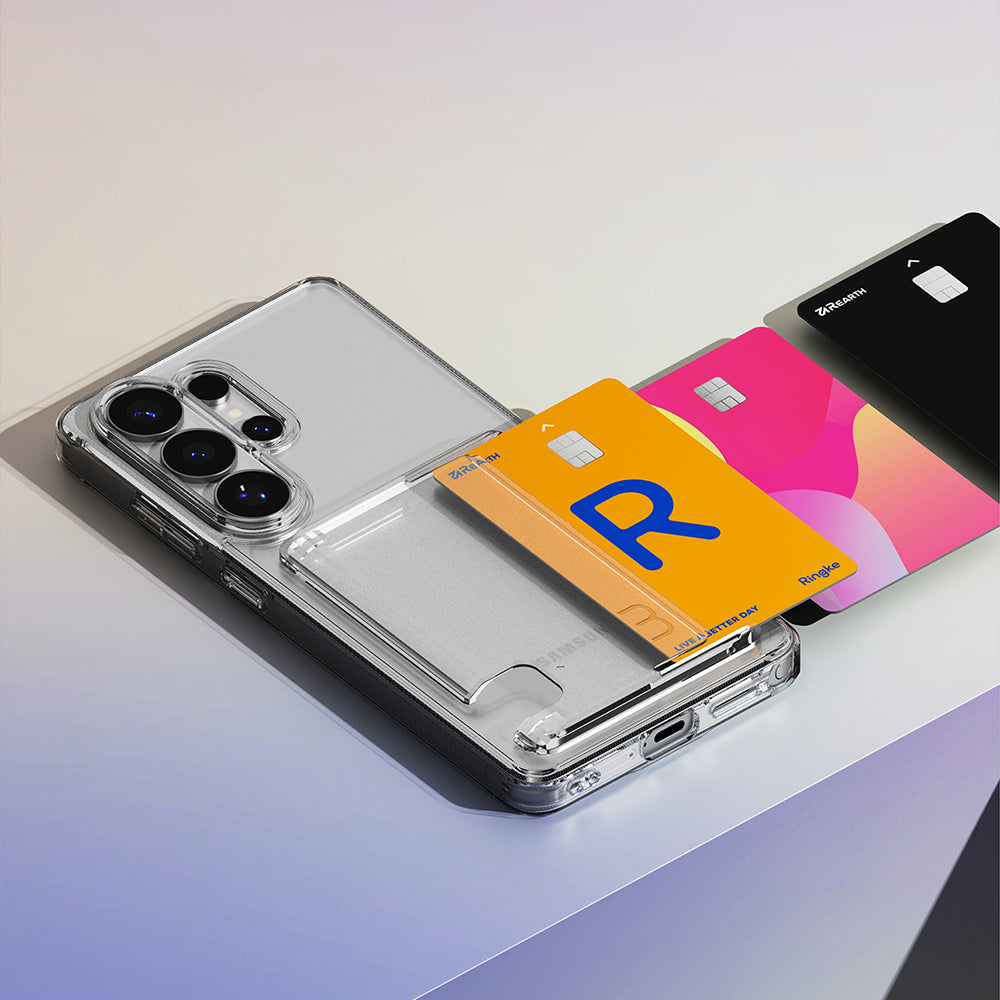 Suojakotelo Samsung Galaxy S26 Ultra, Ringke, Fusion Card, Läpinäkyvä