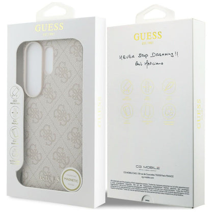 Suojakotelo Samsung Galaxy S26 Ultra S948:lle, Guess, 4G Classic Logo Charm, Pinkki
