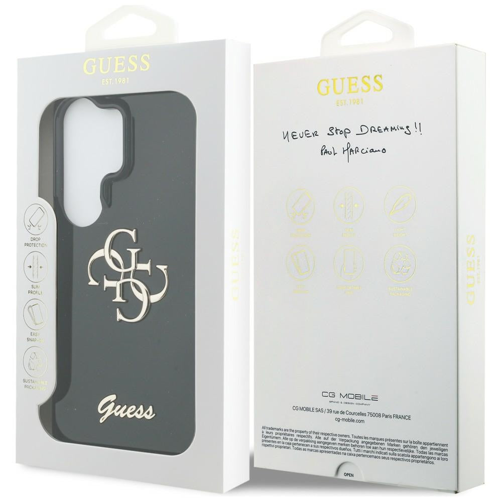 Kotelo Samsung Galaxy S26 Ultra S948:lle, Guess, IML Big Metal 4G Script, Musta