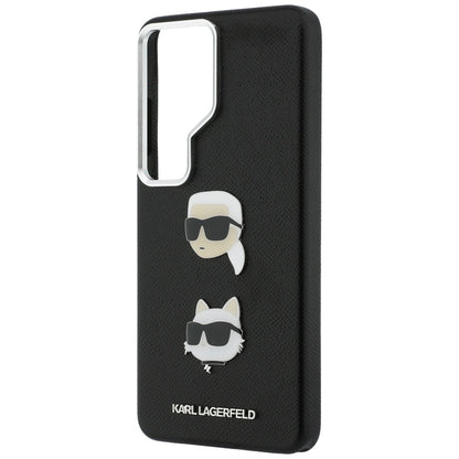 Case for Samsung Galaxy S26 Ultra S948, Karl Lagerfeld, Saffiano Karl & Choupette's Head Pin, Black