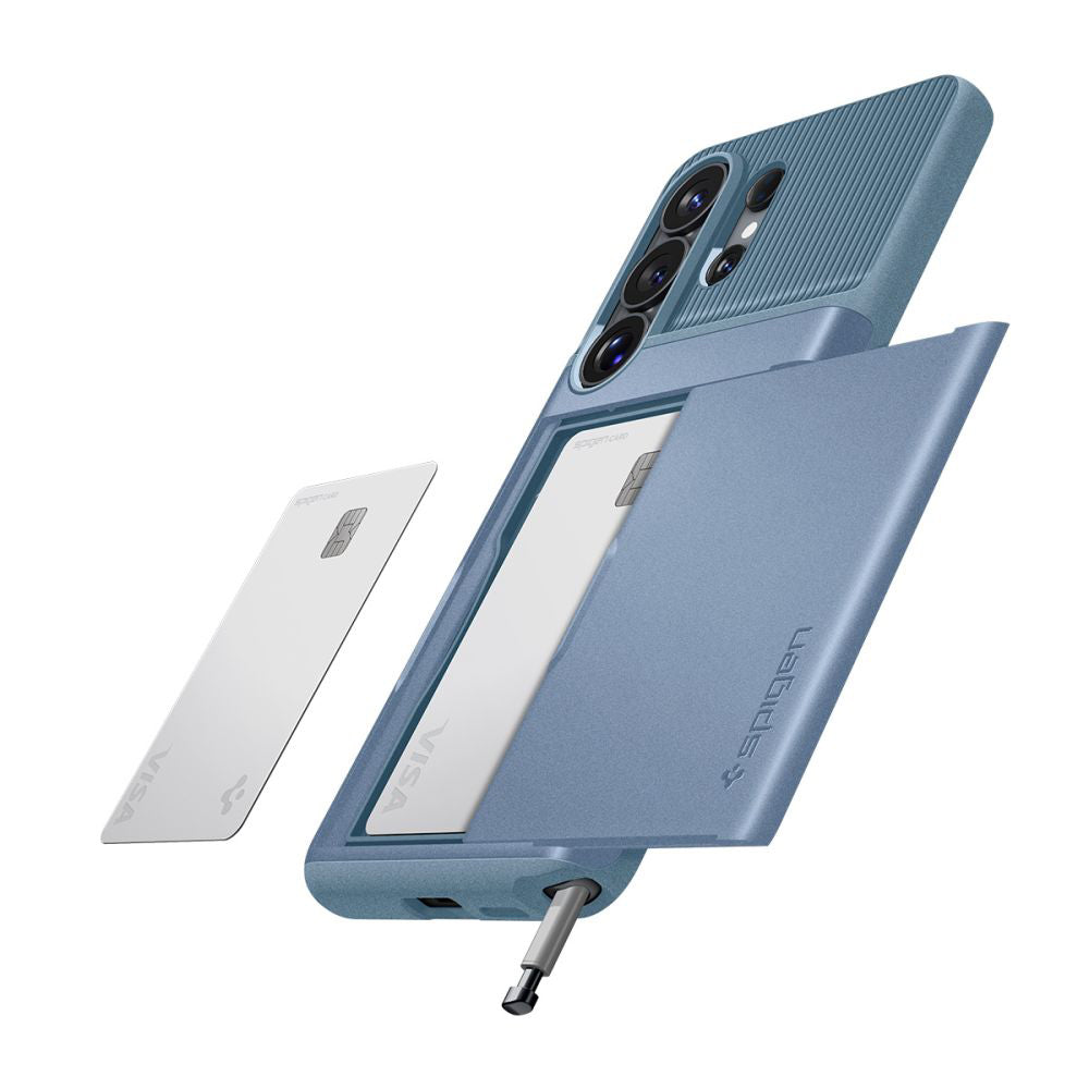 Kotelo Samsung Galaxy S26 Ultra S948:lle, Spigen, Slim Armor CS, Sininen ACS11225