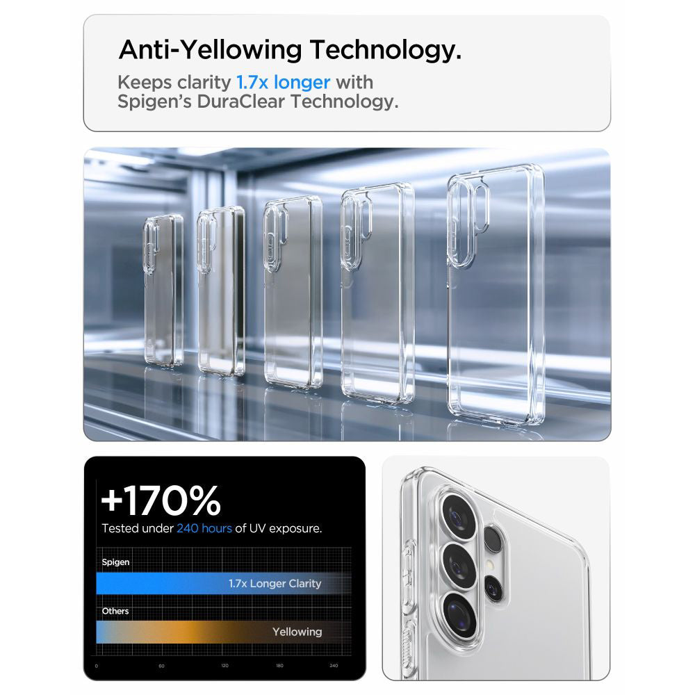 Suojakotelo Samsung Galaxy S26 Ultra S948:lle, Spigen, Ultra Hybrid, Läpinäkyvä ACS10677