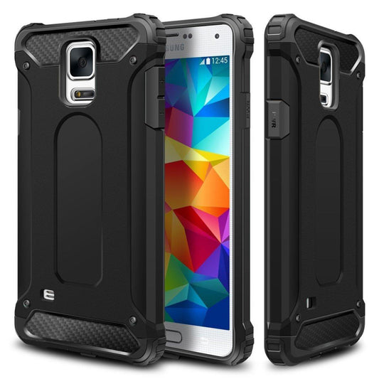 Kuori Samsung Galaxy S5 G900:lle, Techsuit, Hybrid Armor, Musta