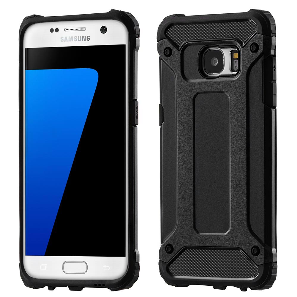 Case for Samsung Galaxy S7 G930, Techsuit, Hybrid Armor, Black