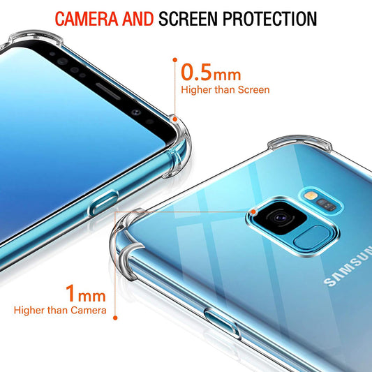 Case for Samsung Galaxy S9 G960, Techsuit, Shockproof Clear, Transparent