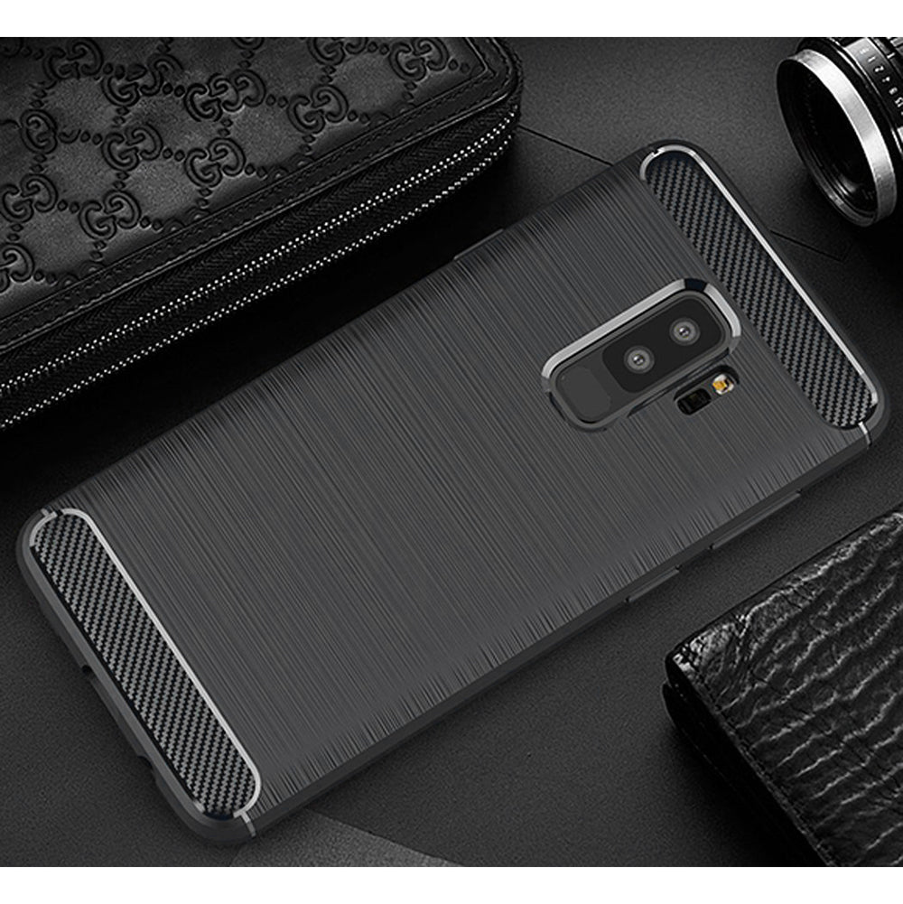 Kuori Samsung Galaxy S9+ G965:lle, Techsuit, Hiili, Musta