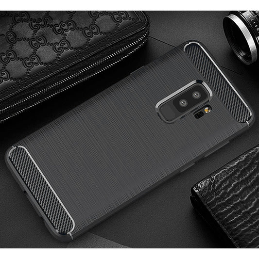 Kuori Samsung Galaxy S9+ G965:lle, Techsuit, Hiili, Musta