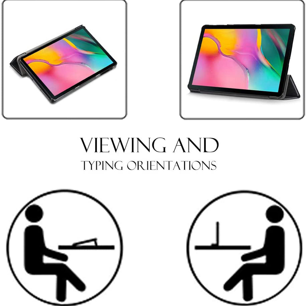 Kuori Samsung Galaxy Tab A 10.1 (2019) -tabletille, Techsuit, FoldPro, Musta