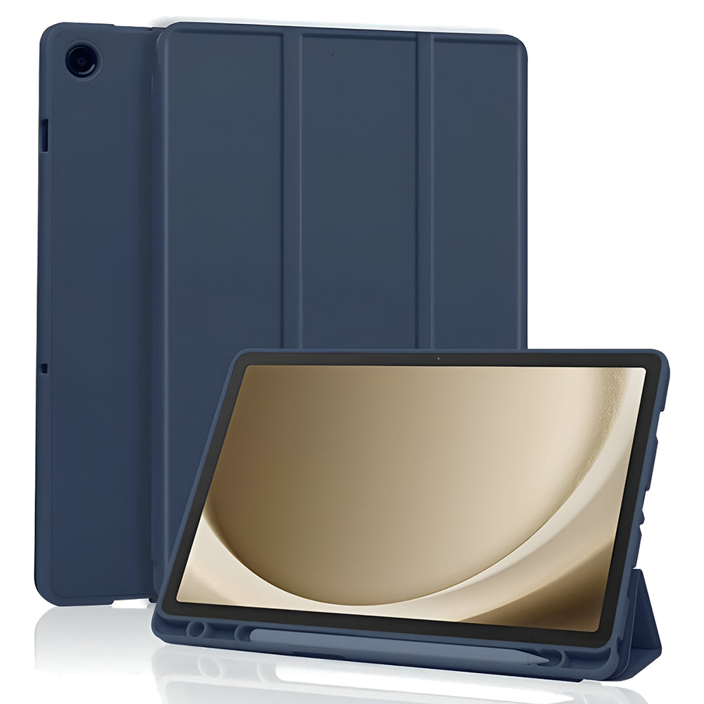 Kuori Samsung Galaxy Tab A11+ / Tab A9+ -tabletille, Techsuit, Flex Trifold, Laivastonsininen