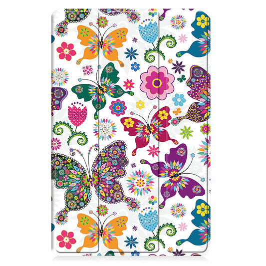 Kuori Samsung Galaxy Tab A11+ / Tab A9+ -tabletille, Techsuit, FoldPro Butterfly, Monivärinen