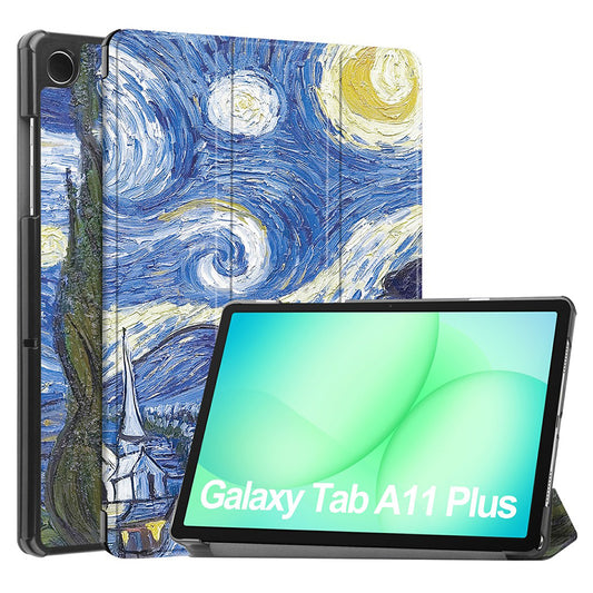 Kuori Samsung Galaxy Tab A11+ / Tab A9+ -tabletille, Techsuit, FoldPro Starry Night, Monivärinen
