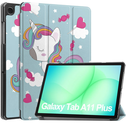 Kuori Samsung Galaxy Tab A11+ / Tab A9+ -tabletille, Techsuit, FoldPro Unicorn, Monivärinen