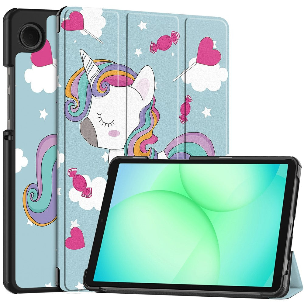 Kuori Samsung Galaxy Tab A11 / Tab A9:lle, Techsuit, FoldPro Unicorn Uusi Malli, Monivärinen