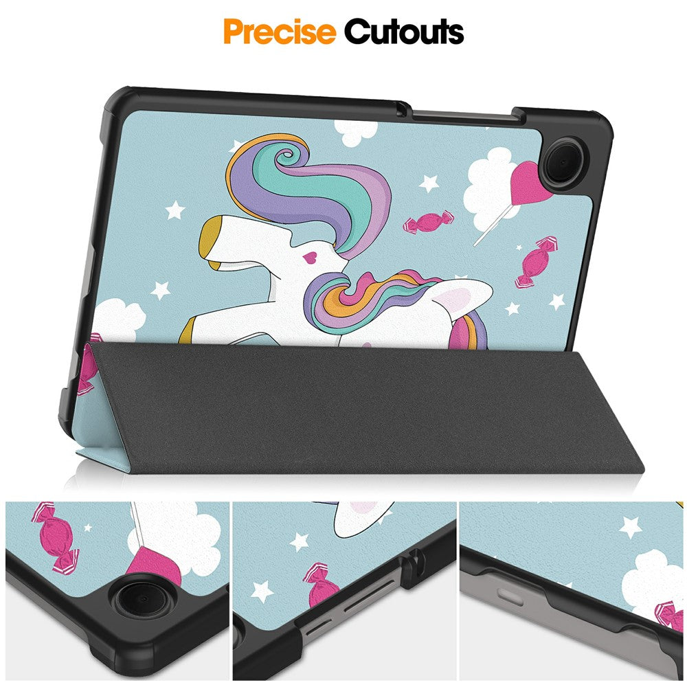 Kuori Samsung Galaxy Tab A11 / Tab A9:lle, Techsuit, FoldPro Unicorn Uusi Malli, Monivärinen