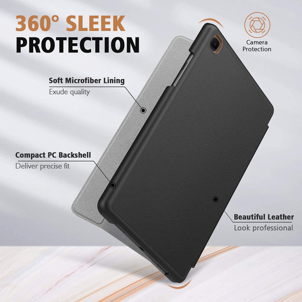 Kuori Samsung Galaxy Tab A7 10.4 (2020) / Tab A7 10.4 (2022) -tabletille, Techsuit, FoldPro, Musta