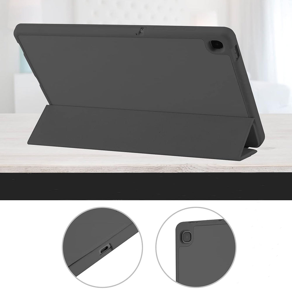 Kuori Samsung Galaxy Tab A7 Lite -tabletille, Techsuit, Flex Trifold, Musta