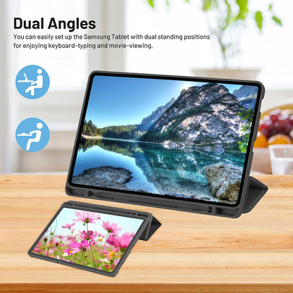 Kuori Samsung Galaxy Tab A7 Lite -tabletille, Techsuit, Flex Trifold, Musta
