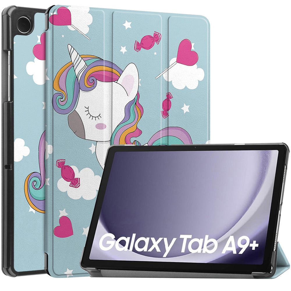 Kuori Samsung Galaxy Tab A9+:lle, Techsuit, FoldPro Unicorn, Monivärinen