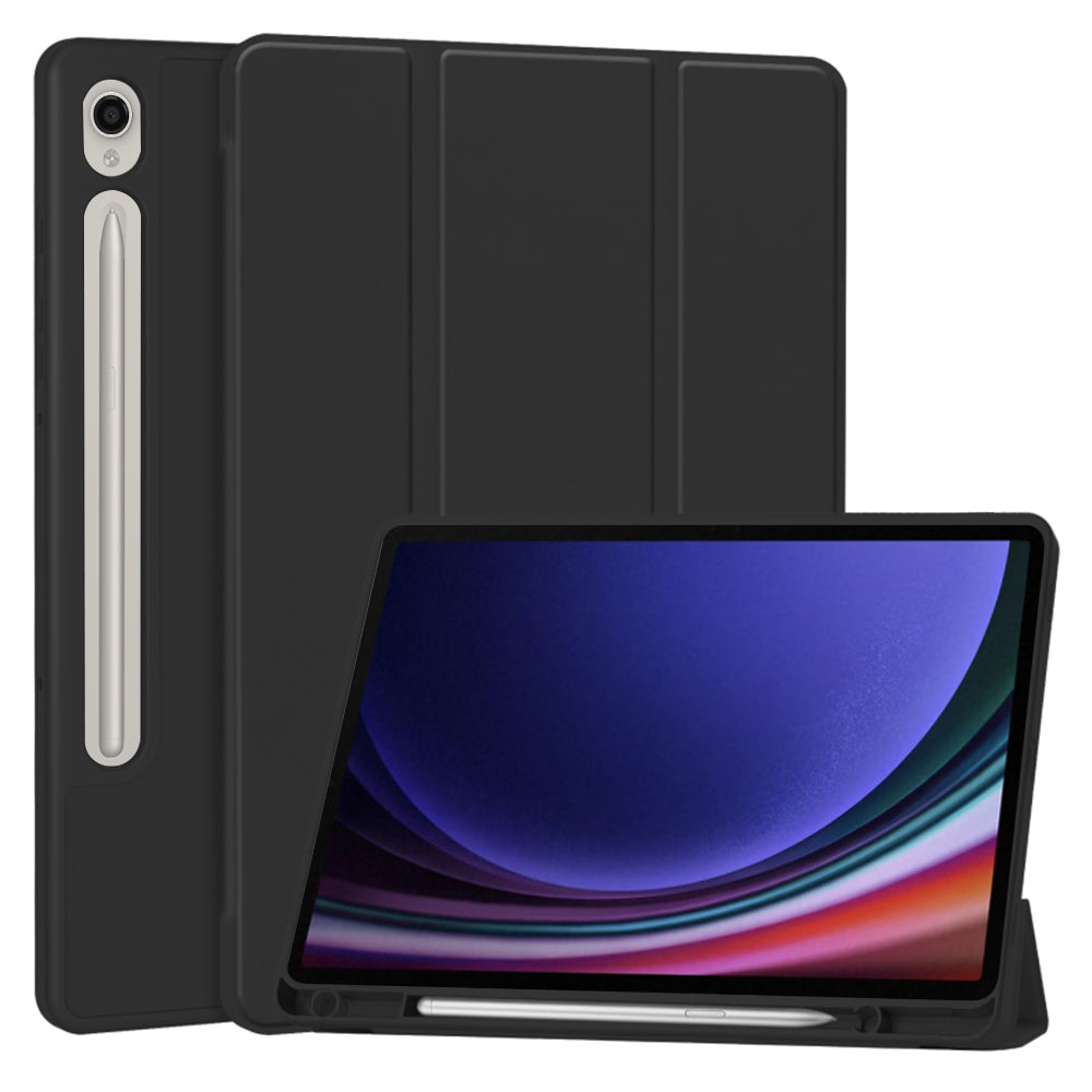 Suojakuori Samsung Galaxy Tab S10 FE / Tab S9 FE / Tab S9, Techsuit, Flex Trifold, Musta