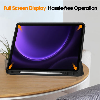 Suojakuori Samsung Galaxy Tab S10 FE / Tab S9 FE / Tab S9, Techsuit, Flex Trifold, Musta
