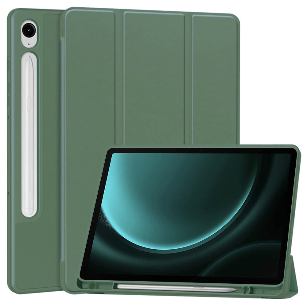 Suojakuori Samsung Galaxy Tab S10 FE / Tab S9 FE:lle, Techsuit, Flex Trifold, Vihreä