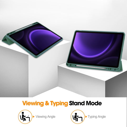 Suojakuori Samsung Galaxy Tab S10 FE / Tab S9 FE:lle, Techsuit, Flex Trifold, Vihreä