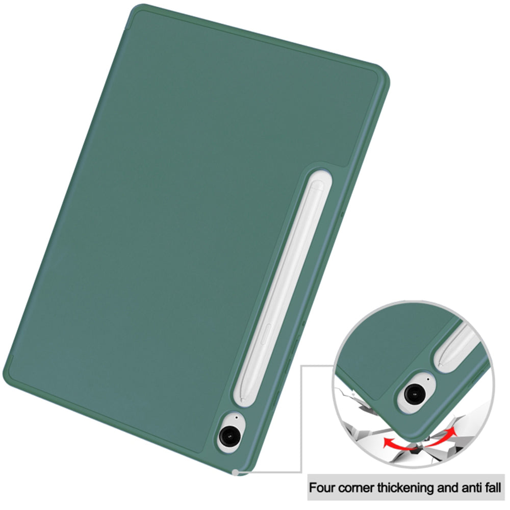 Suojakuori Samsung Galaxy Tab S10 FE / Tab S9 FE:lle, Techsuit, Flex Trifold, Vihreä