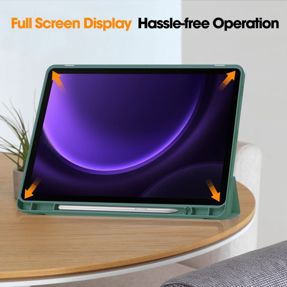 Suojakuori Samsung Galaxy Tab S10 FE / Tab S9 FE:lle, Techsuit, Flex Trifold, Vihreä