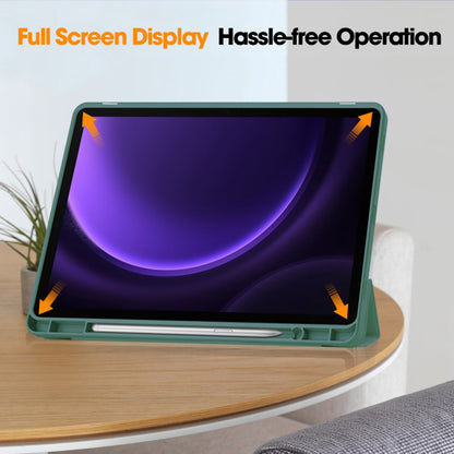 Suojakuori Samsung Galaxy Tab S10 FE / Tab S9 FE:lle, Techsuit, Flex Trifold, Vihreä
