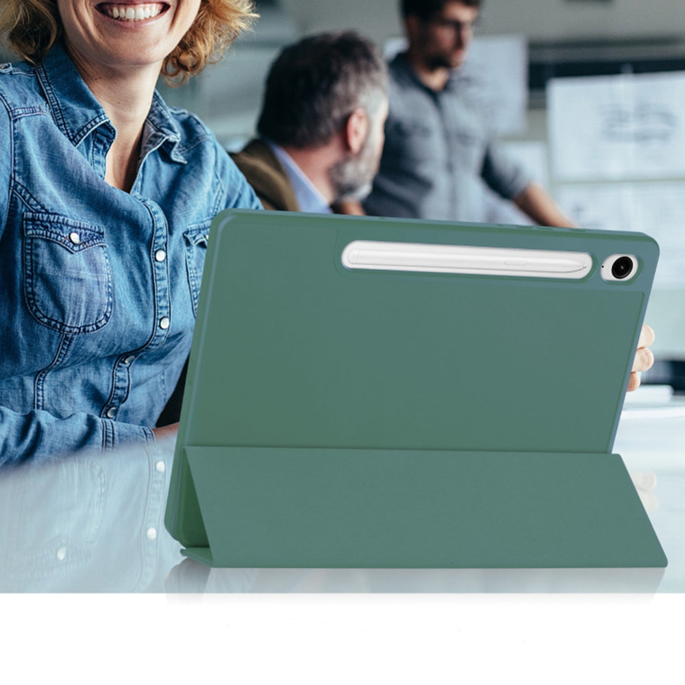 Suojakuori Samsung Galaxy Tab S10 FE / Tab S9 FE:lle, Techsuit, Flex Trifold, Vihreä