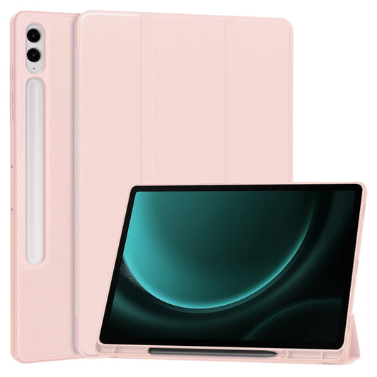 Kuori Samsung Galaxy Tab S10+ / Tab S9 FE+ / Tab S9+:lle, Techsuit, Flex Trifold, Vaaleanpunainen