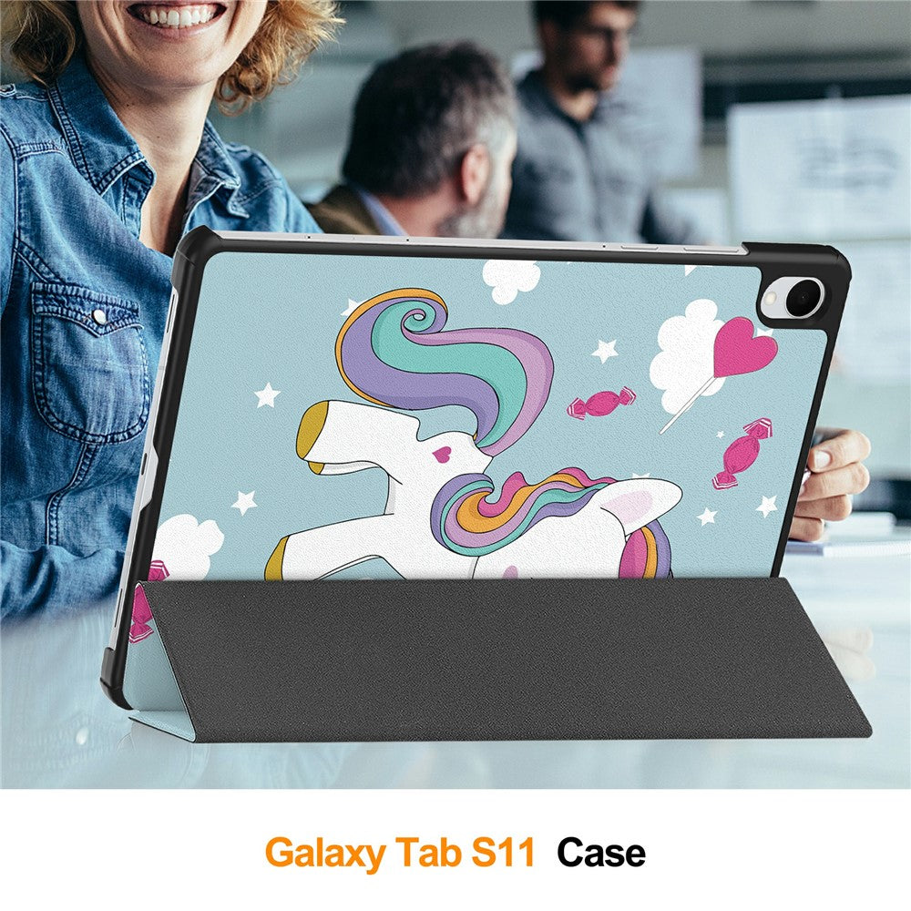 Kuori Samsung Galaxy Tab S11:lle, Techsuit, FoldPro Unicorn, Monivärinen