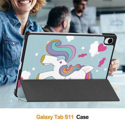 Kuori Samsung Galaxy Tab S11:lle, Techsuit, FoldPro Unicorn, Monivärinen