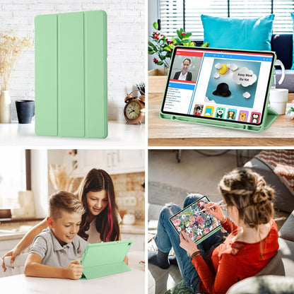 Suojakuori Samsung Galaxy Tab S6 Lite (2024) / Tab S6 Lite (2022) / Tab S6 Lite (2020), Techsuit, Flex Trifold, Vihreä Matcha
