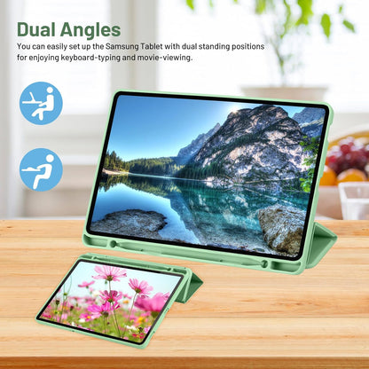 Suojakuori Samsung Galaxy Tab S6 Lite (2024) / Tab S6 Lite (2022) / Tab S6 Lite (2020), Techsuit, Flex Trifold, Vihreä Matcha
