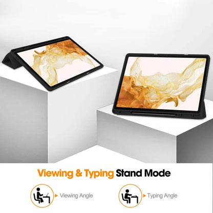 Kuori Samsung Galaxy Tab S8+ / Tab S7+ -tabletille, Techsuit, Flex Trifold, Musta