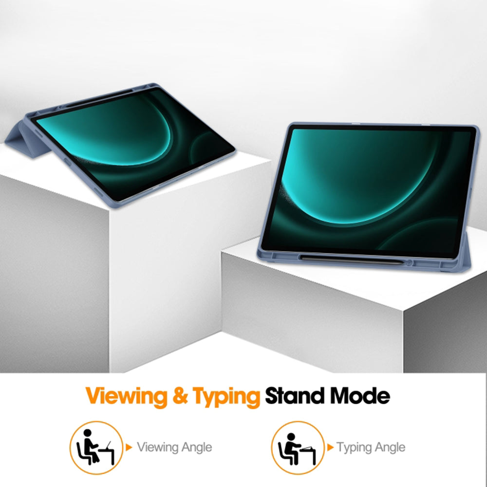 Suojakuori Samsung Galaxy Tab S9 FE+:lle, Techsuit, Flex Trifold, Violetti