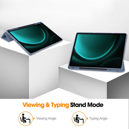 Suojakuori Samsung Galaxy Tab S9 FE+:lle, Techsuit, Flex Trifold, Violetti