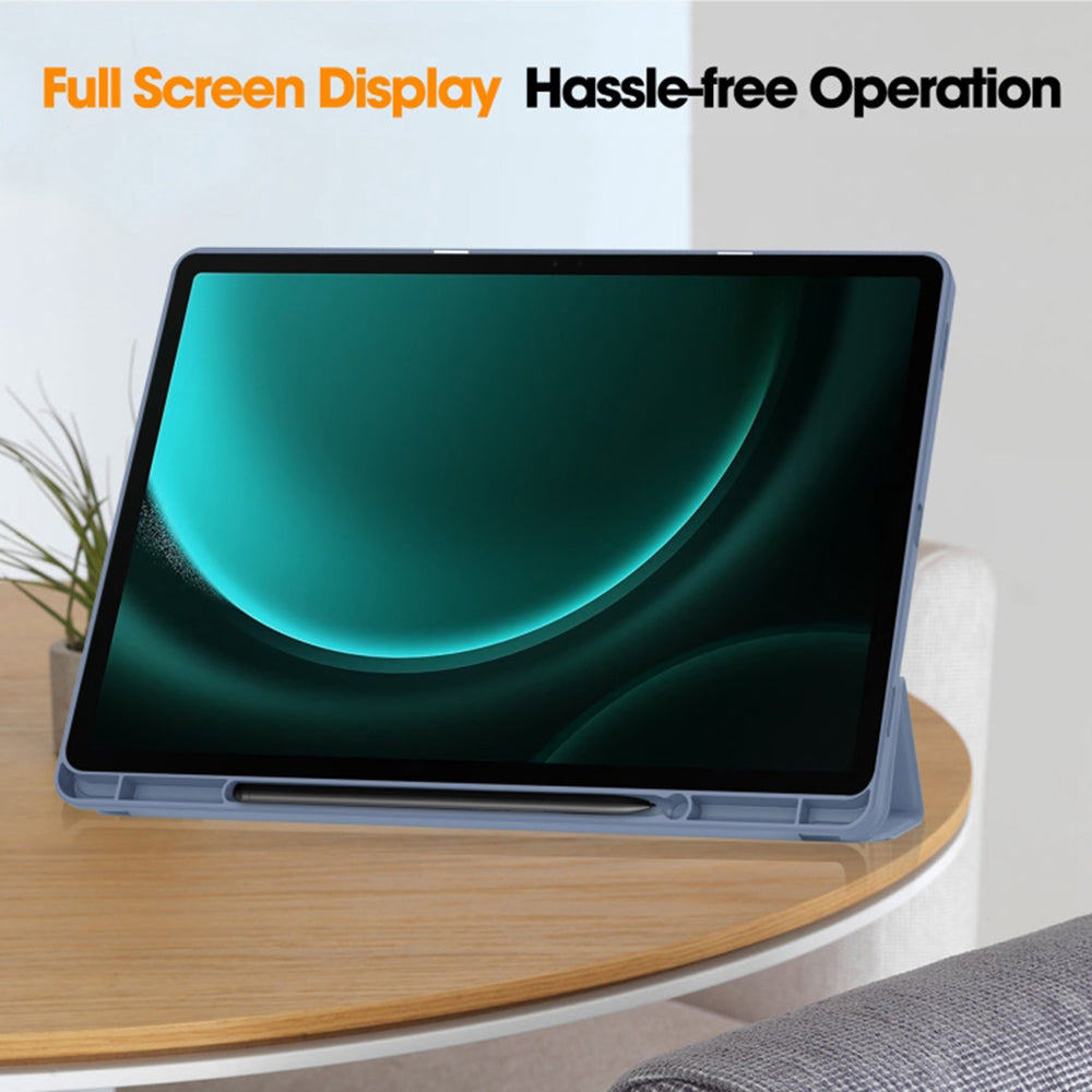 Suojakuori Samsung Galaxy Tab S9 FE+:lle, Techsuit, Flex Trifold, Violetti