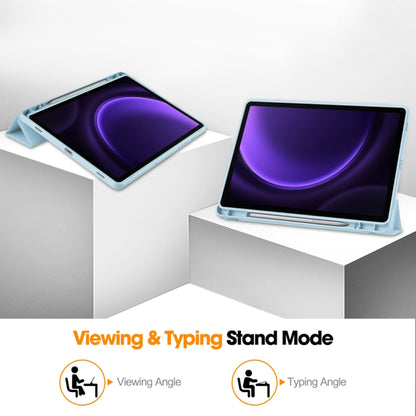 Suojakuori Samsung Galaxy Tab S9 FE / Tab S9 / Tab S10 FE:lle, Techsuit, Flex Trifold, Sininen