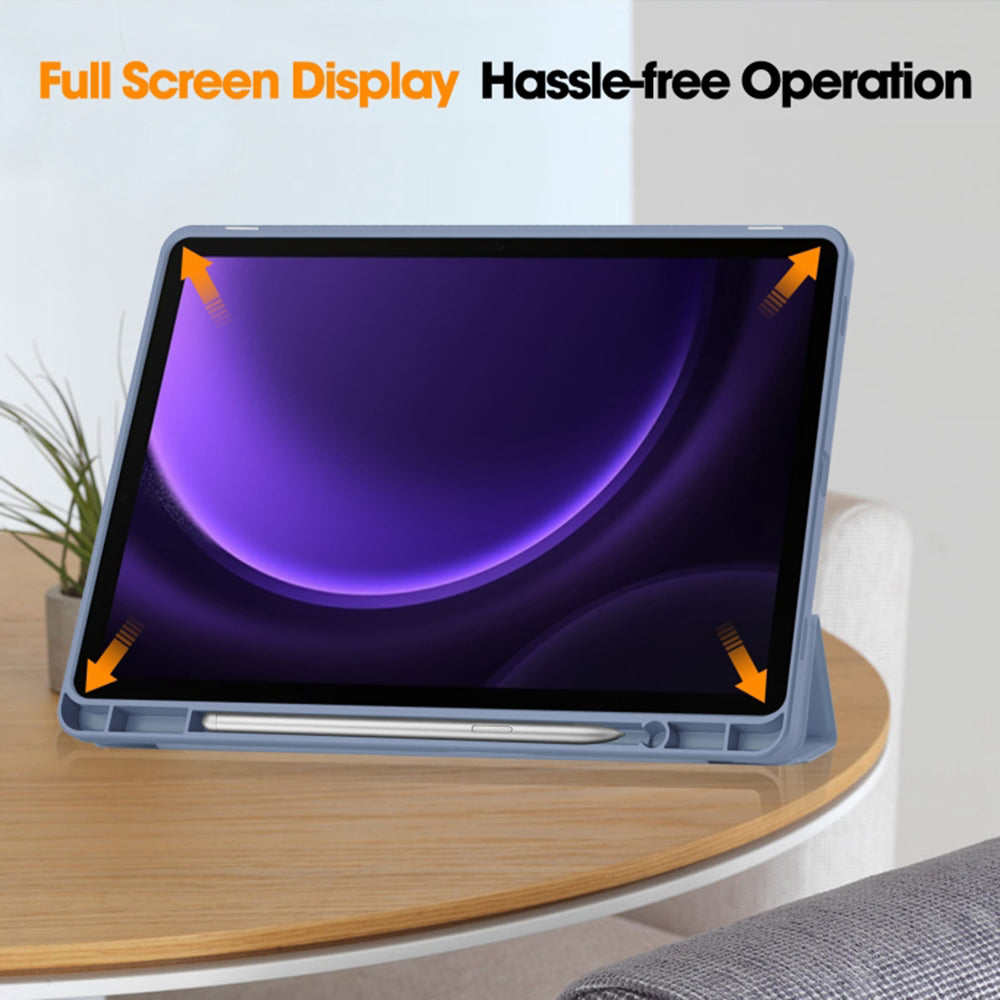 Suojakuori Samsung Galaxy Tab S9 FE / Tab S9 / Tab S10 FE:lle, Techsuit, Flex Trifold, Laivastonsininen